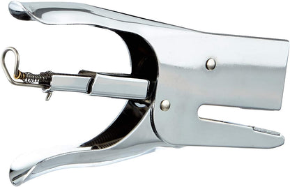 Molho Leone - 76380 Cucitrice a pinza, Capacità 100 punti, Punti 24/6 e 24/8, Cucitura chiusa/aperta, Design ergonomico 100% acciaio, Caricamento posteriore, 100% riciclabile, Argento