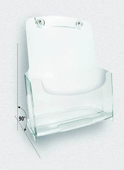 ARDA Wall magazine rack with 4 compartments | Format 1/3 A4, capacity 800 sheets of 80gr | Transparent display