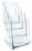 ARDA Wall magazine rack with 4 compartments | Format 1/3 A4, capacity 800 sheets of 80gr | Transparent display