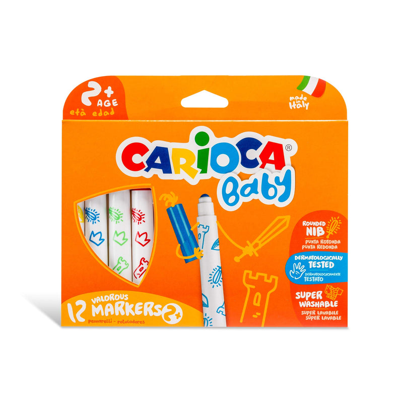 Carioca Marker 2 + – Stifte (Extra Bold, Rundspitze, rund, Multi, Italien, Schachtel aus Karton)