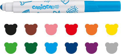 Carioca Marker 2 + – Stifte (Extra Bold, Rundspitze, rund, Multi, Italien, Schachtel aus Karton)