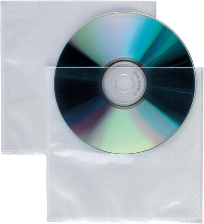 Sei rota Soft CD - Fundas para Discos ópticos (Transparente, Color Blanco, 1 Discos, 12 cm