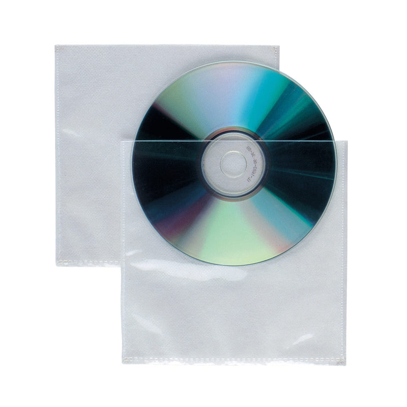 Sei rota Soft CD - Fundas para Discos ópticos (Transparente, Color Blanco, 1 Discos, 12 cm