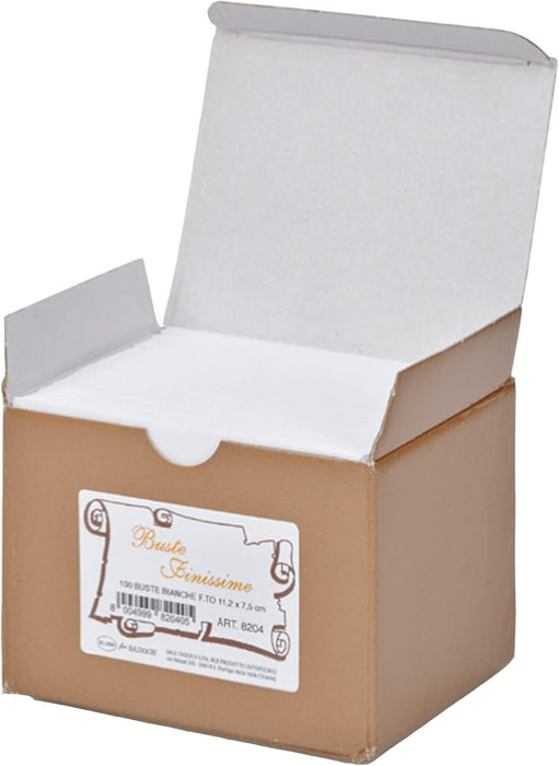 REX SADOCH - Box of 100 White envelopes f.to 4 76x110 mm BRISTO