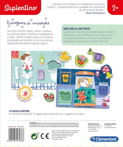 Clementoni 16138 Sapientino-Ogni Cosa al Suo Posto Educational Game, Multicoloured, 3 (EU) Everything in its place