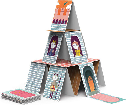 Clementoni 16241, Sapientino, Castelli di Carte, Educational Game 6 Years with Illustrated Tiles, Children's Playing Cards to Create Balanced Castles, Made in Italy