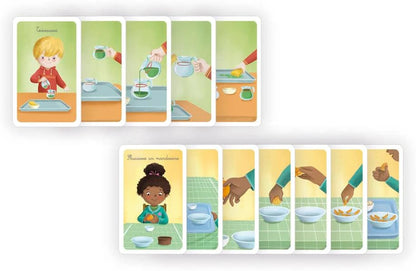 Clementoni Montessori Help Me Make Yourself Cards 2 Years (Italian Version), Educational Game, Multicoloured, 16318, Multi-Coloured