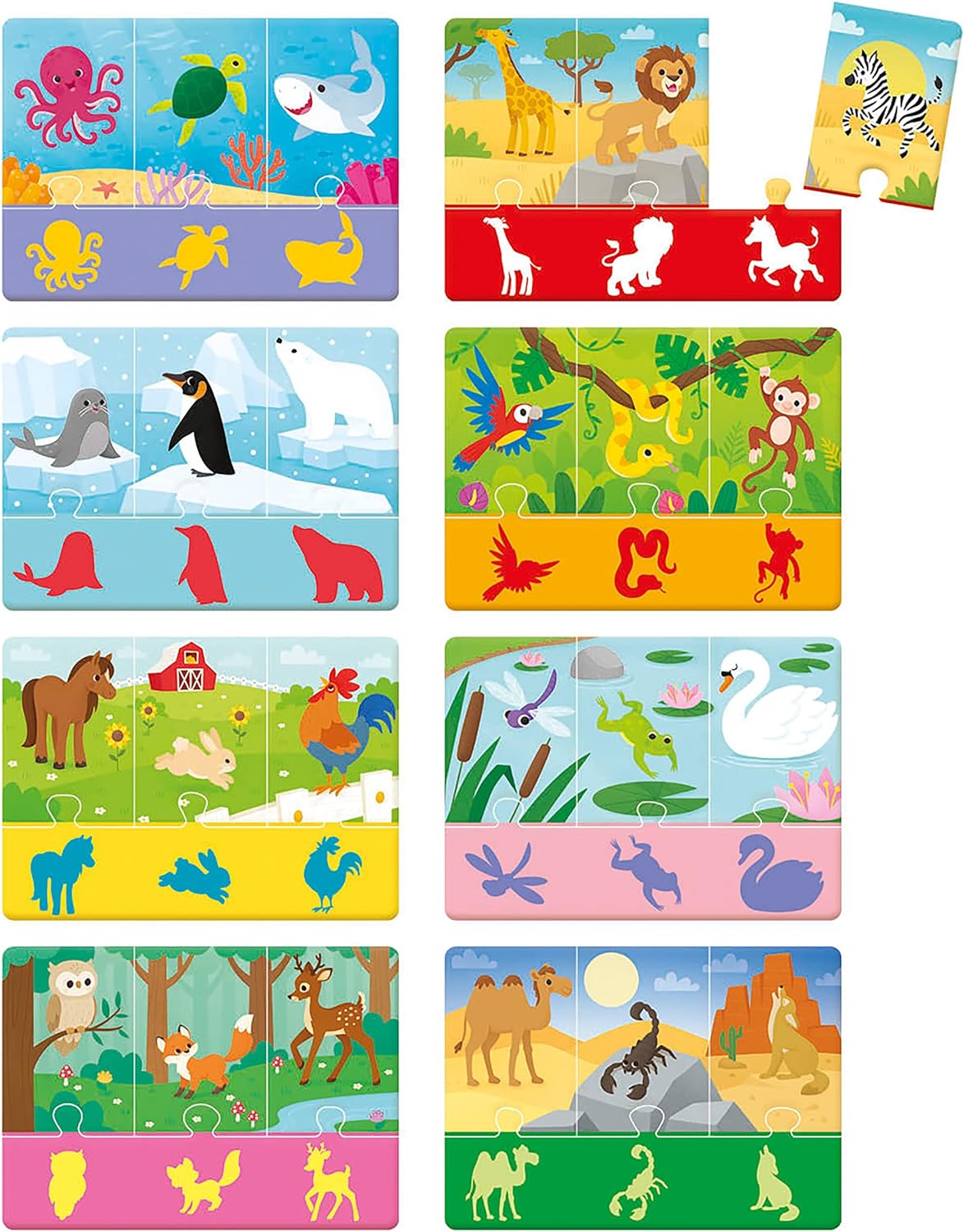 Clementoni- Sapientino Baby Animales y Siluetas – Juego Educativo 1 año (versión en Italiano), Giochi Montessori, Made in Italy, Multicolor, Small (16408