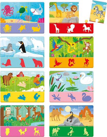 Clementoni- Sapientino Baby Animales y Siluetas – Juego Educativo 1 año (versión en Italiano), Giochi Montessori, Made in Italy, Multicolor, Small (16408