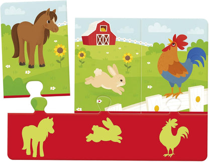 Clementoni- Sapientino Baby Animales y Siluetas – Juego Educativo 1 año (versión en Italiano), Giochi Montessori, Made in Italy, Multicolor, Small (16408