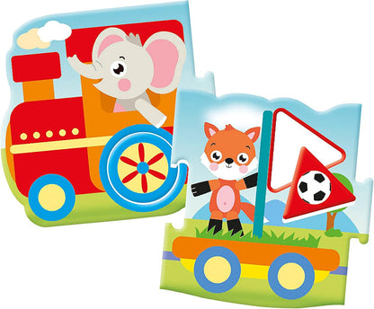 Clementoni - Sapientino Baby Train of Shapes - Educational Game 1 Year (Italian Version), Montessori Games, Made in Italy, Multicoloured, 16414