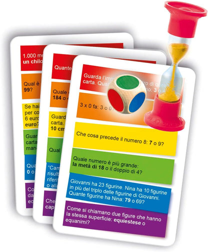 Clementoni Sapientino più - Matematica, 300 Quiz e 50 Cards Educative per Bambini 6-10 Anni, Impara Numeri e Operazioni, Made in Italy, Lingua Italiana, 16440