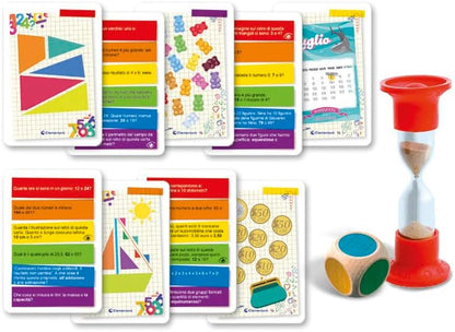 Clementoni Sapientino più - Matematica, 300 Quiz e 50 Cards Educative per Bambini 6-10 Anni, Impara Numeri e Operazioni, Made in Italy, Lingua Italiana, 16440