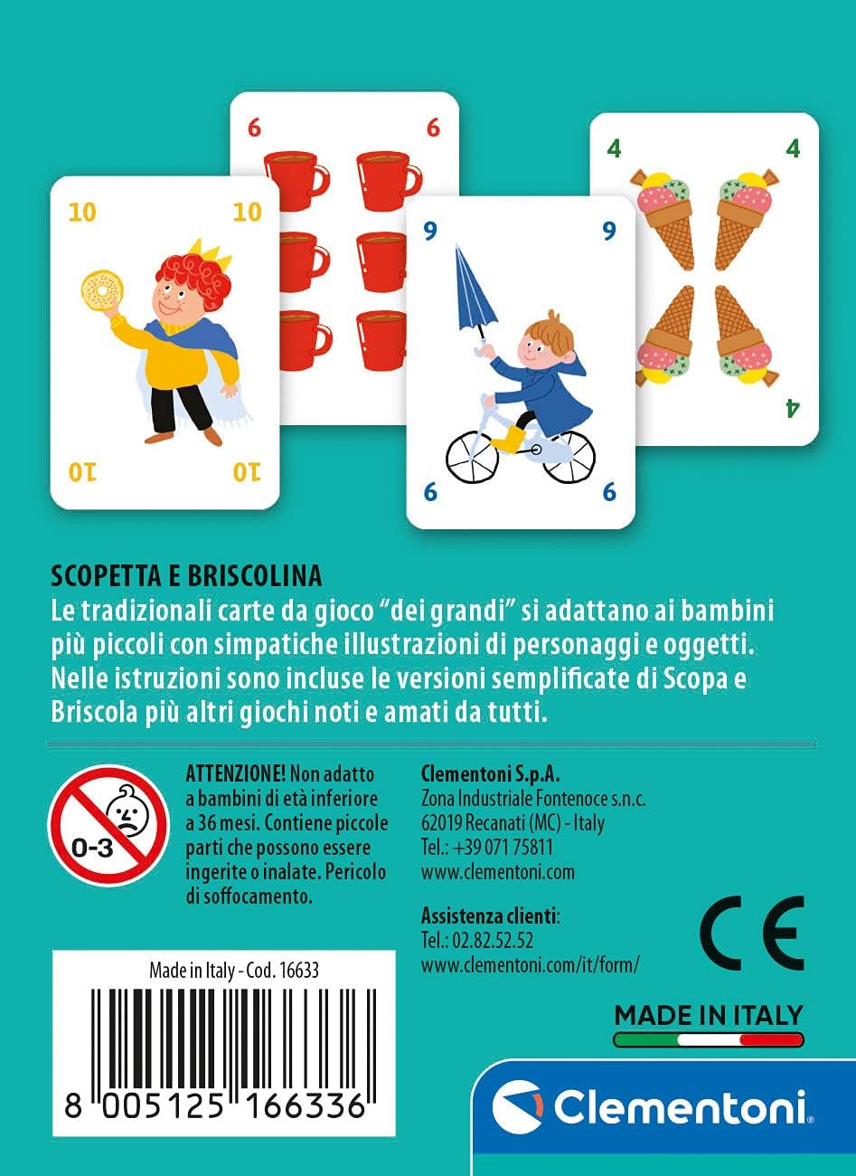 Terminal Clementoni Giochi Di Carte Carte Scopetta E Briscolina Merchandising