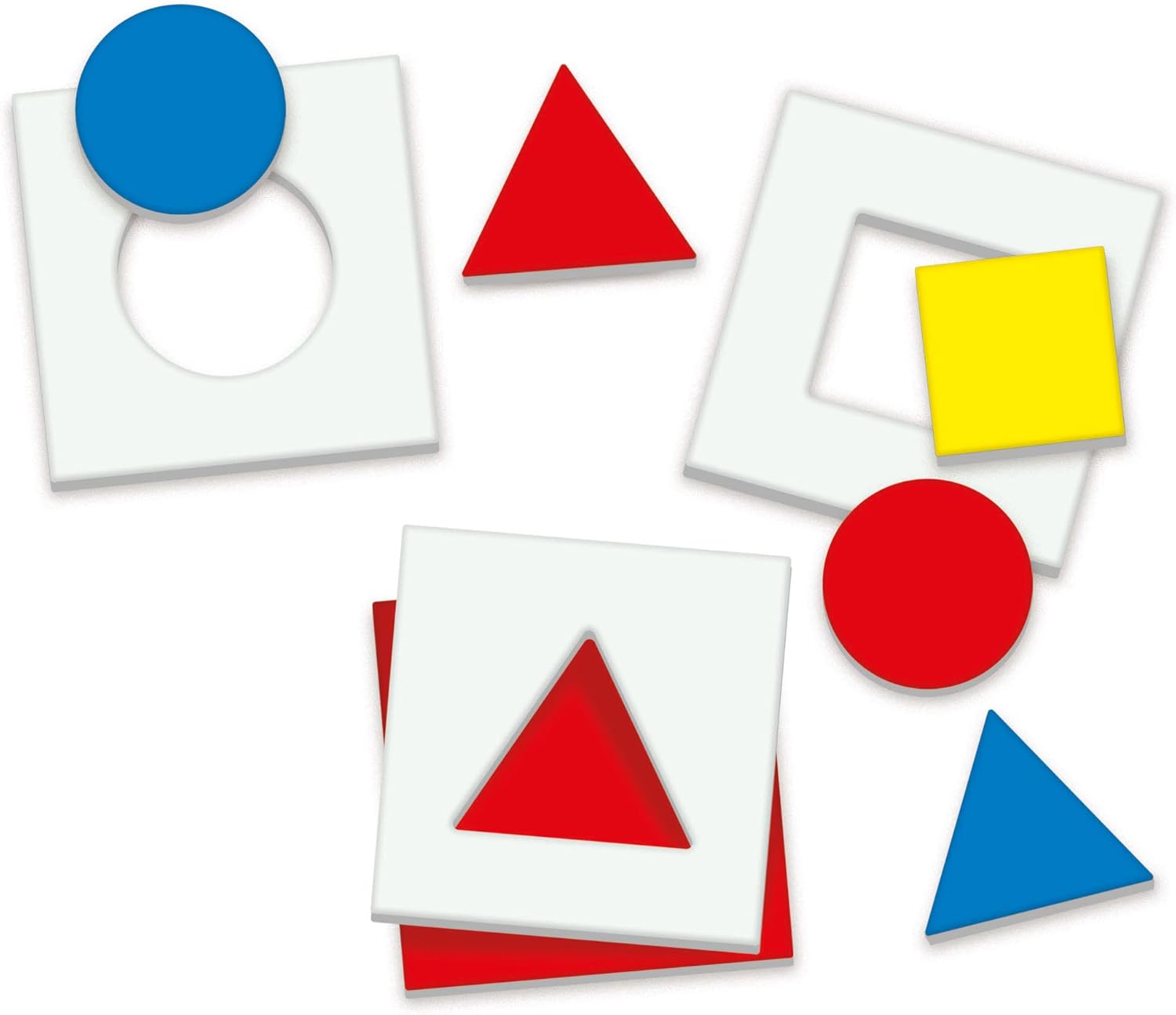 Clementoni - Sapientino Shapes Flashcard Geometric Figures and Colours, Montessori Game 2 Years, Montessori Educational Method, Made in Italy, Multicoloured, Medium, 16724