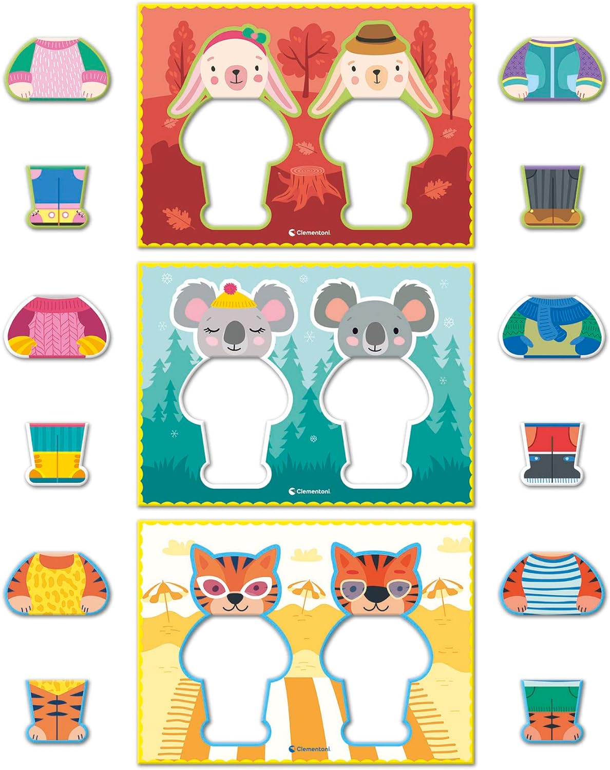 Clementoni - Sapientino-Come Me Dress-Educational Game 2 Years, Flashcards, Shaped Tiles-Made in Italy, Italian Color, 16766