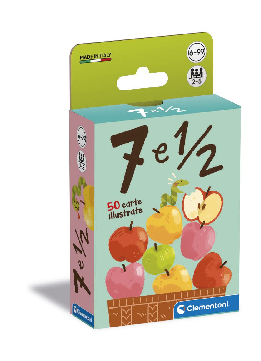 Clementoni- 7 e Mezzo-Carte 6 Anni, Gioco da Tavolo Bambini, 2-5 Giocatori-Made in Italy, Colore Italiano, 16771