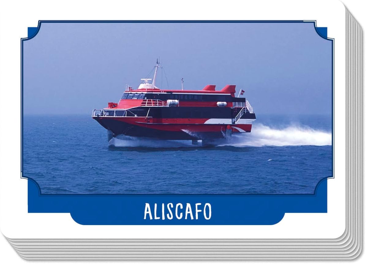 Clementoni - Rekordtransporte, Deck mit 50 Karten, um Kuriositäten auf Allen Fahrzeugen zu entdecken, für Kinder ab 6 Jahren und die ganze Familie, 2-5 Spieler, Geschenkidee Made in Italy