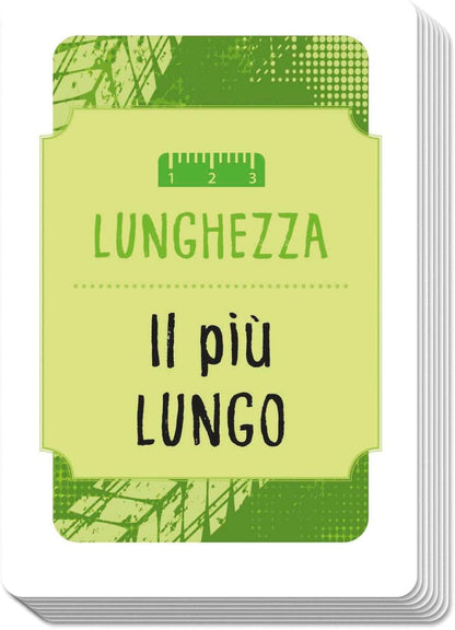 Clementoni - Rekordtransporte, Deck mit 50 Karten, um Kuriositäten auf Allen Fahrzeugen zu entdecken, für Kinder ab 6 Jahren und die ganze Familie, 2-5 Spieler, Geschenkidee Made in Italy