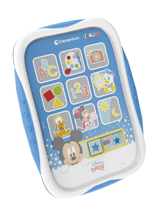 Clementoni Disney Baby Mickey Toy, Mickey Mouse, Italian Speaking Electronic Game, First Tablet Children 9 Months, Multicoloured, 17668