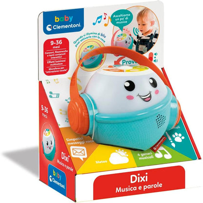 Clementoni 17735 Dixi Words-Children's Game 9 Months, Educational Early Childhood, Electronic Speaking in Italian with Music and Nursery Rhymes, Multi-Coloured