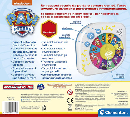 Clementoni Paw Patrol – El Equipo De Los Cachorros – Cuenta Historias para Niños, Storyteller, Educativo, Juego Interactivo 3 Años, Hablante Italiano, Multicolor (17750
