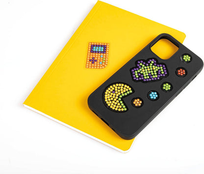 Clementoni- Idea-Sparkly Creations-Game Icons Painting, Diamond Art, Kit Arte, Laboratorio Gemme, Gioco Creativo Bambini 7 Anni, Colore Multilingua, 18774