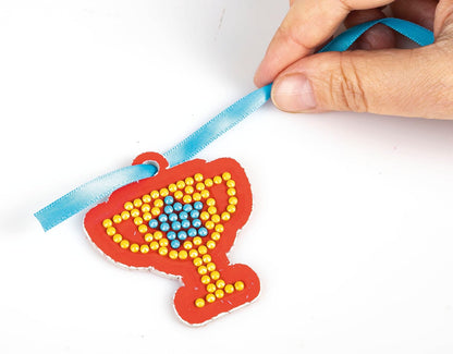 Clementoni- Idea-Sparkly Creations-Game Icons Painting, Diamond Art, Kit Arte, Laboratorio Gemme, Gioco Creativo Bambini 7 Anni, Colore Multilingua, 18774