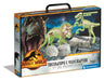 Clementoni Jurassic World 3 Dominion-Triceratops und Velociraptor-Dinosaurier, Fossilien-Set zum Graben und Zusammenbauen, wissenschaftliches Spiel 7 Jahre (italienische Version), hergestellt in