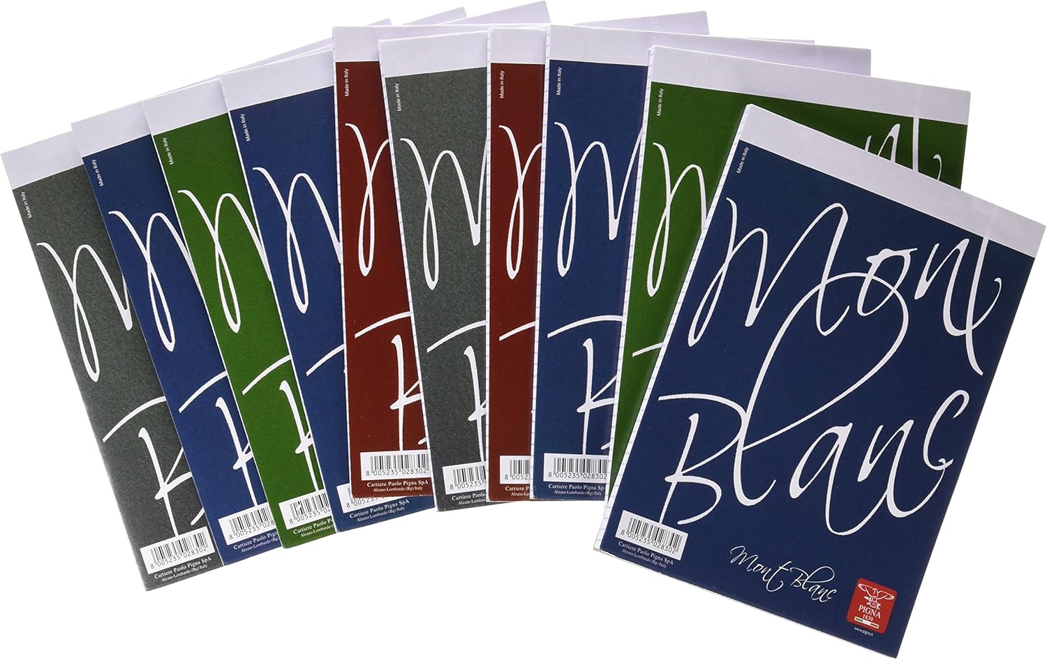 Pigna 02291205M Blocco A5 con Punto Metallico, 70 Fogli, 15 x 21 cm, Multicolore, 10 pcs