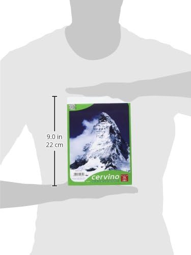 Pigna, Block CERVINO, Puntada Metálica, tamaño A4, 21X29,7 cm., 50 Hojas, Papel Reciclado 55g/m², 3 Temas, Interior 5M, Cuadrados 5 mm., 10 Piezas