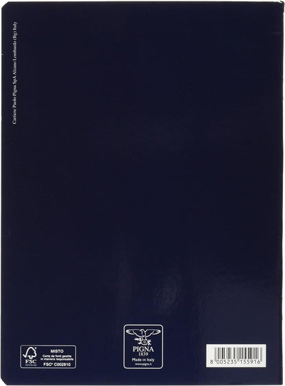 Pigna Monocromo - Conf. 10 Quaderni A5 , colori assortiti , 4M/-7 , quaderni a quadretti 4 mm