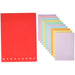 Pigna Monochrome A5 5mm Squared Notebooks - Assorted Colours (Pack of 10