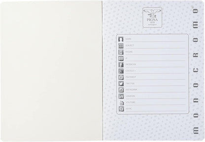 Pigna Monochrome A5 5mm Squared Notebooks - Assorted Colours (Pack of 10