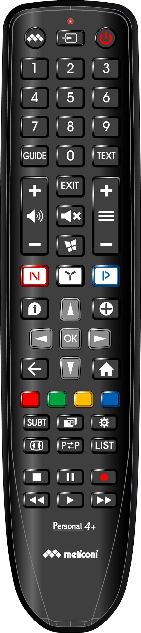 Meliconi Gumbody Personal 4+, Telecomando per TV PHILIPS, sostituisce il telecomando originale. Già preprogrammato. Corpo in gomma antishock. Supporto web e assistenza telefonica specializzata