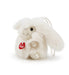 Trudi 29085 Rabbit Charm Mini Hanging Plush, White, ca. 10 x 9 x 9 cm