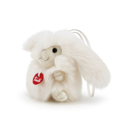 Trudi 29085 Rabbit Charm Mini Hanging Plush, White, ca. 10 x 9 x 9 cm