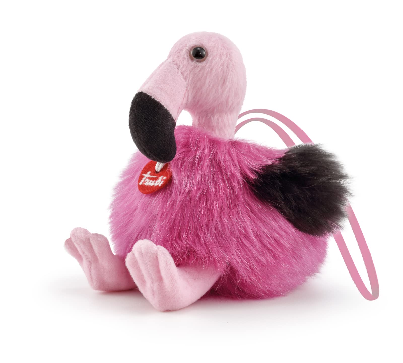 Trudi TUD04000 Flamingo Charm Mini Hanging Plush Fuchsia