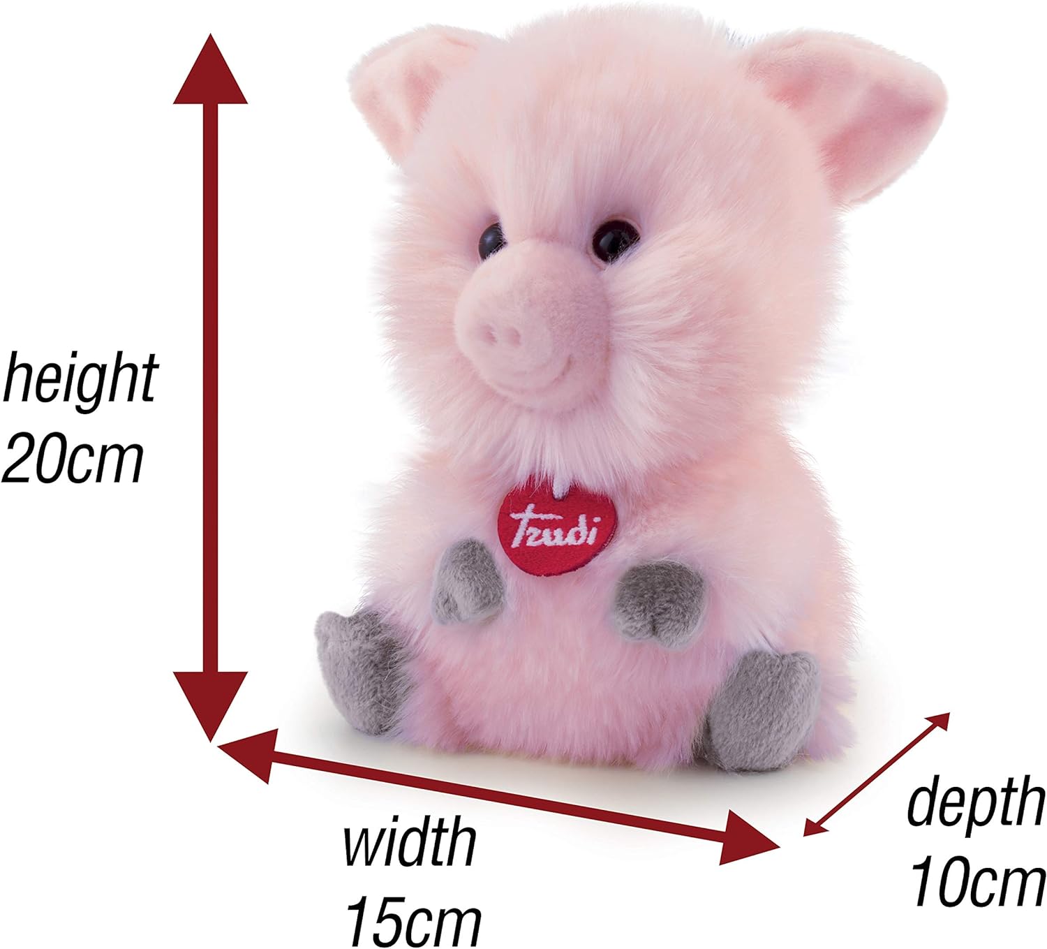 Trudi TUD29196 Fluffies Pig Small
