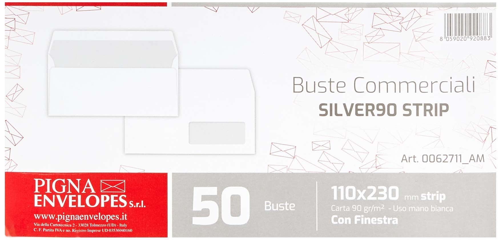 PIGNA 0062711am Envelopes with Window White