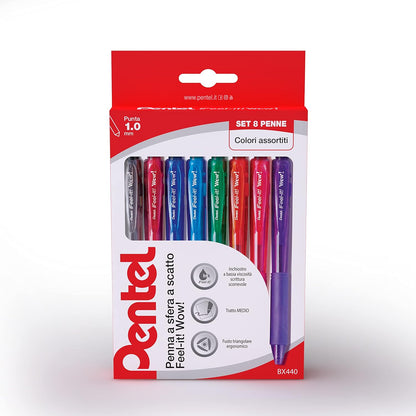 Pentel BX440 Feel-it Wow penna sfera a scatto 1,0 mm 8