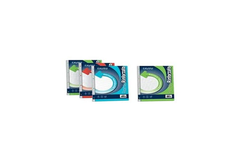 Favini Ricambio Rinforzato Notizblock, mehrfarbig, A4, 40 Blatt – Block (Uniform, mehrfarbig, A4, 40 Blatt, 80 g/m², kariertes Papier