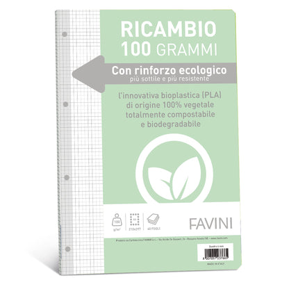 Favini 90738 Spare Parts with Ecological Reinforcement, A4, 100 g, 40 Sheets, 4 mm