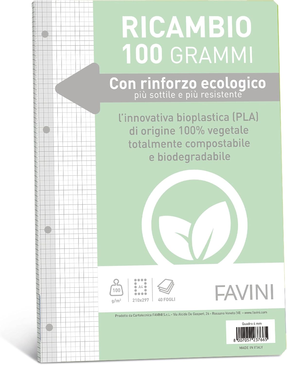 Favini 90738 Spare Parts with Ecological Reinforcement, A4, 100 g, 40 Sheets, 4 mm