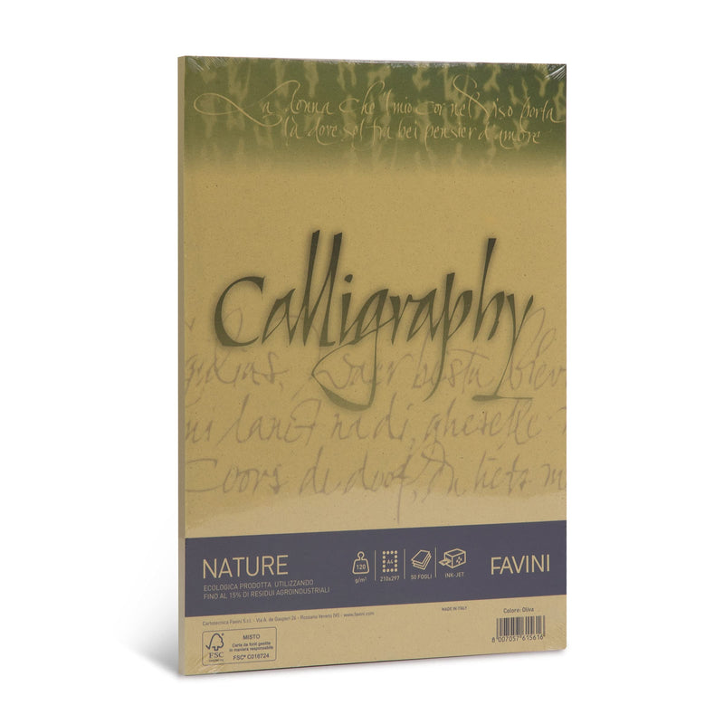 Favini Nature Calligraphy Printing Paper A4 (210x297 mm) Olive