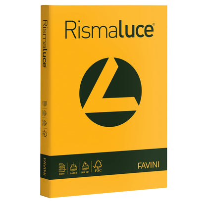 Favini A67H104 cardboard Rismaluce - A4 200 g / sqm - yellow gold - conf. 125