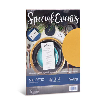 FAVINI Metallic Paper Special Events 120 gr A4 20 FG gold 04