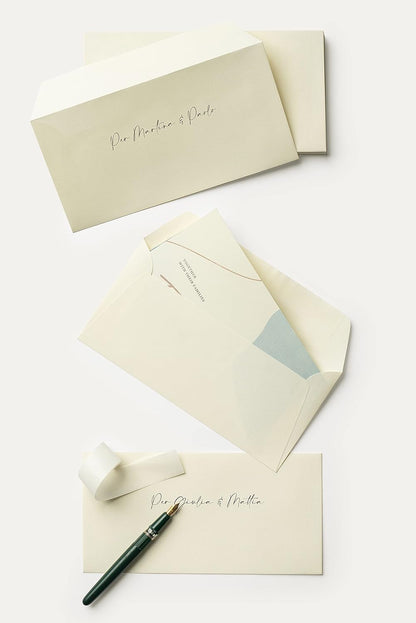 Calligraphy Linen White Envelopes 12 x 18 cm 120 g