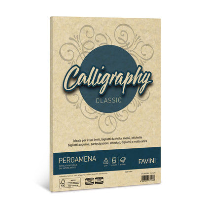 Favini Calligraphy A692084 - Papel pergamino (A4, liso, 50 unidades