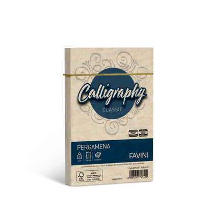 Favini A57U207 Calligraphy Pergamena Liscio, 25 Pezzi